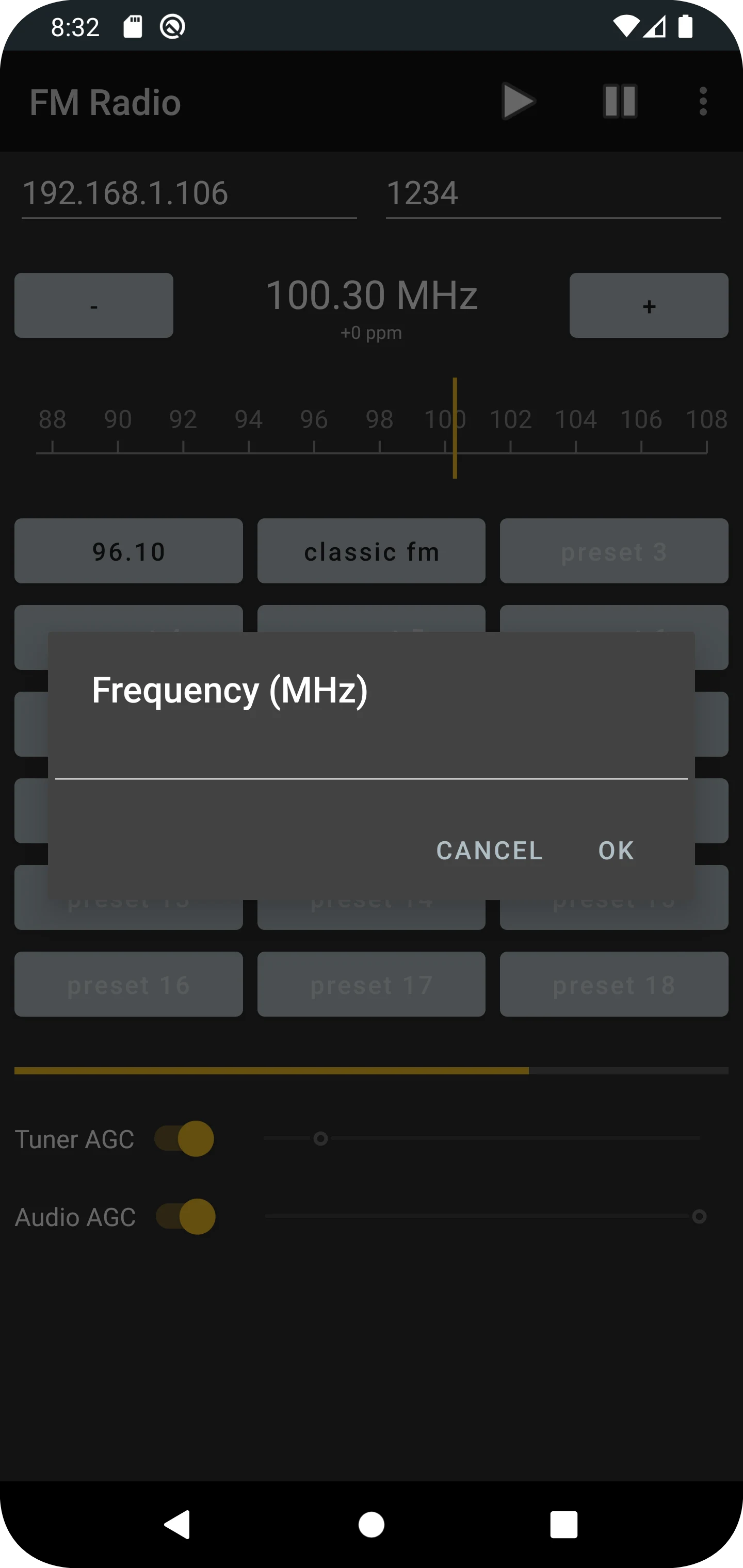 FM Radio (RTL-SDR) screenshot