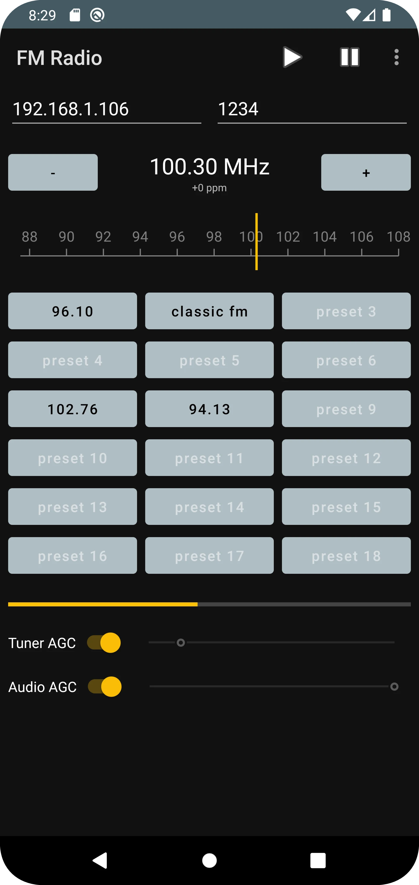 FM Radio (RTL-SDR) screenshot